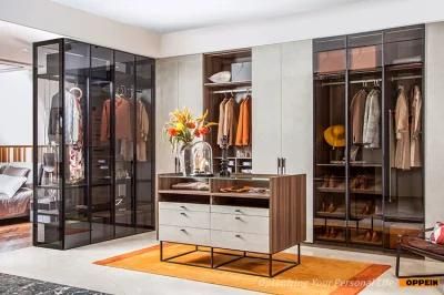 Oppein 1.2 M High Island 4door Fiber Designs Single Panel Wardrobe