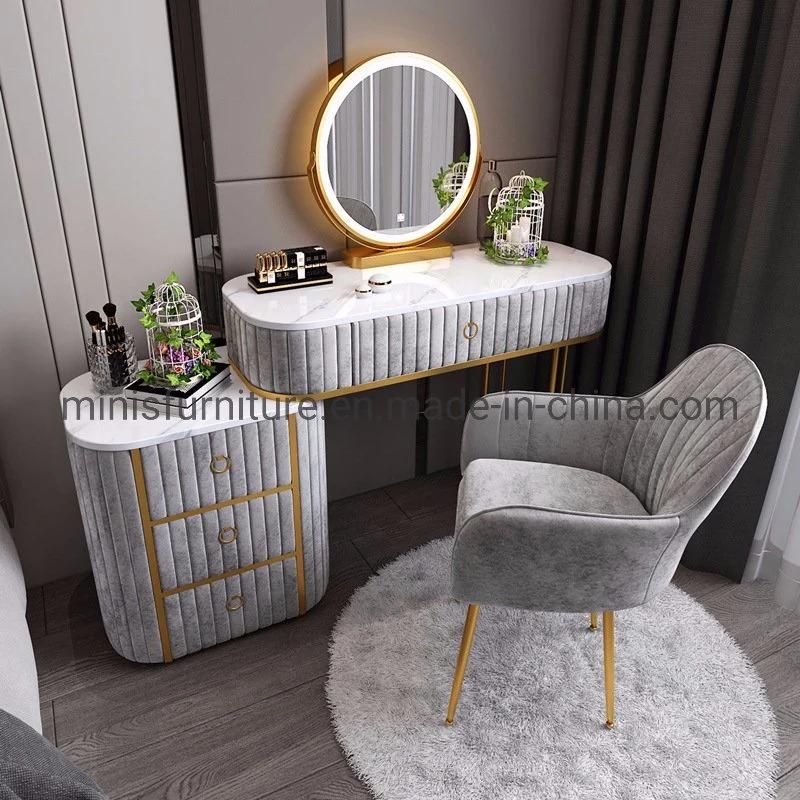 (MN-DR17) Luxury Bedroom Furniture Dressing Table Big White Dresser