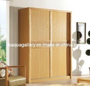 Modern Wood Wardrobe with Sliding Door