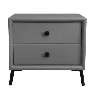 Nordic Modern Light Luxury Gray Ins Ultra-Narrow Mini Solid Wood Bedside Cabinet