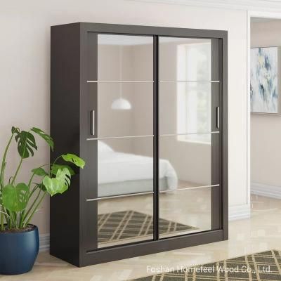 Modern Bedroom Sliding Door Wardrobe with Mirror