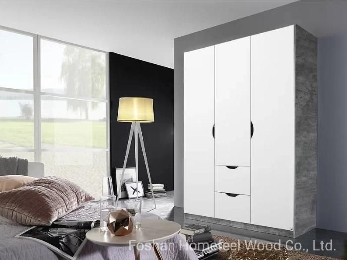 Modern MDF Wooden Bedroom Clothes Storage 2 Door Wardrobe (HF-WB44)