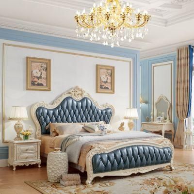 Antique Bedroom Bed Furniture with Dresser Table for Home Furniture