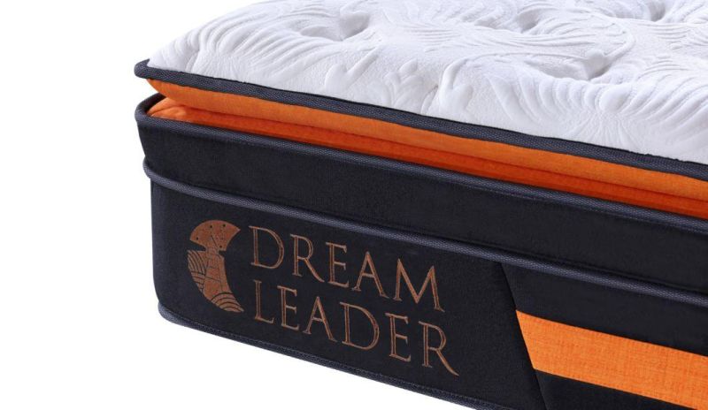 Pillow Euro Top King Size Memory Foam Rolling-up Pocket Spring Coil Mattress