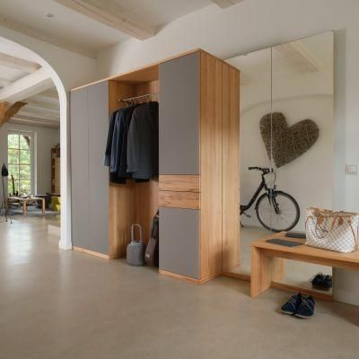 Modern Finish Wooden Wardrobe Matte 3 Door Wardrobe