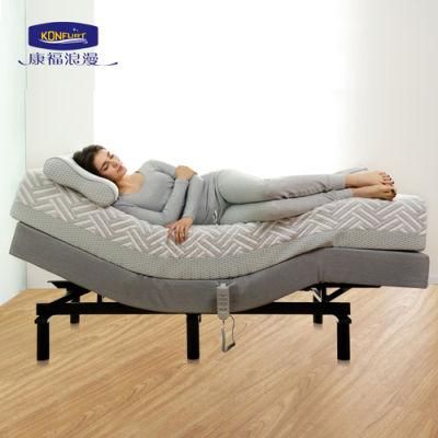 Home Furniture Wireless Handset Electric Adjustable Vibration Massage Bed