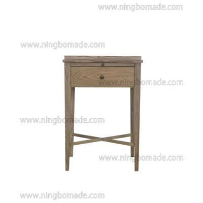 Classic Contemporary Interiors Furniture 007 Natural Ash Tray Top Bedside Table with 1 Sliding Panel