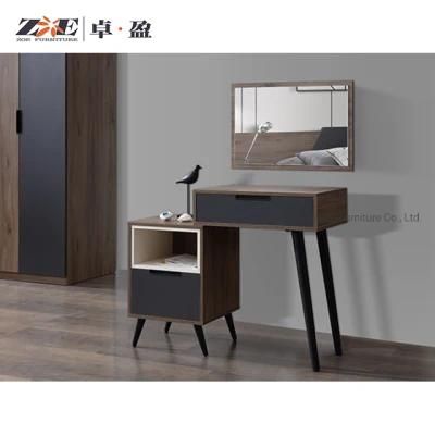 Modern Home MDF Bedroom Furniture Set Wooden Make up Table with Mirror