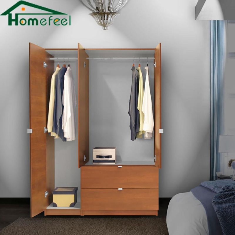 Hot Sale Wooden Bedroom Home Furniture Multi Space Storage Wardrobe