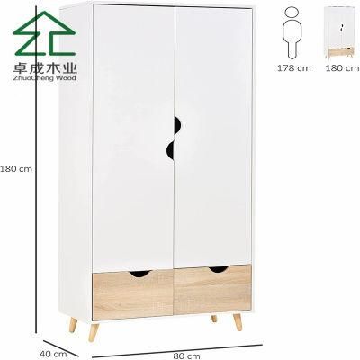 Modern Wooden Wardrobe Bedroom Multi-Space Clothes Wardrobe