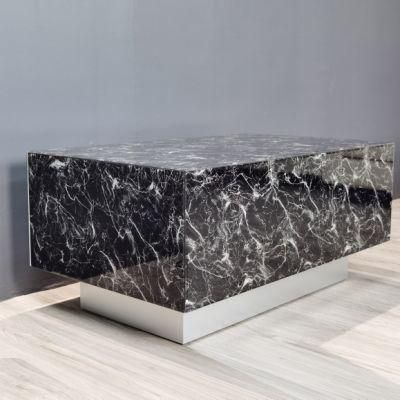 Safety and Brand Practical Exquisite Marble Tempered Glass Drawer Chest