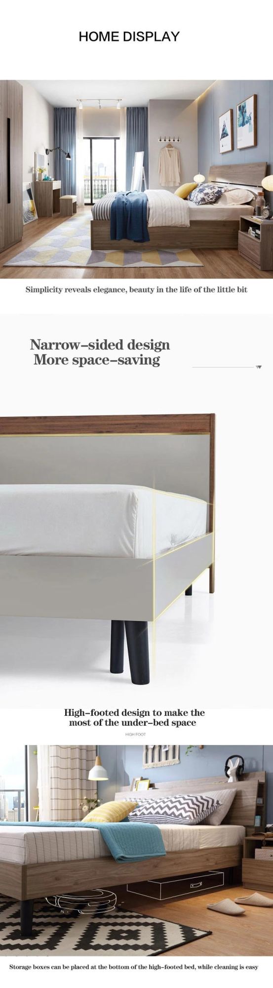 Furniture Bedroom Sets Luxury 5 Star King Size Wood Style Room Modern Hotel Color