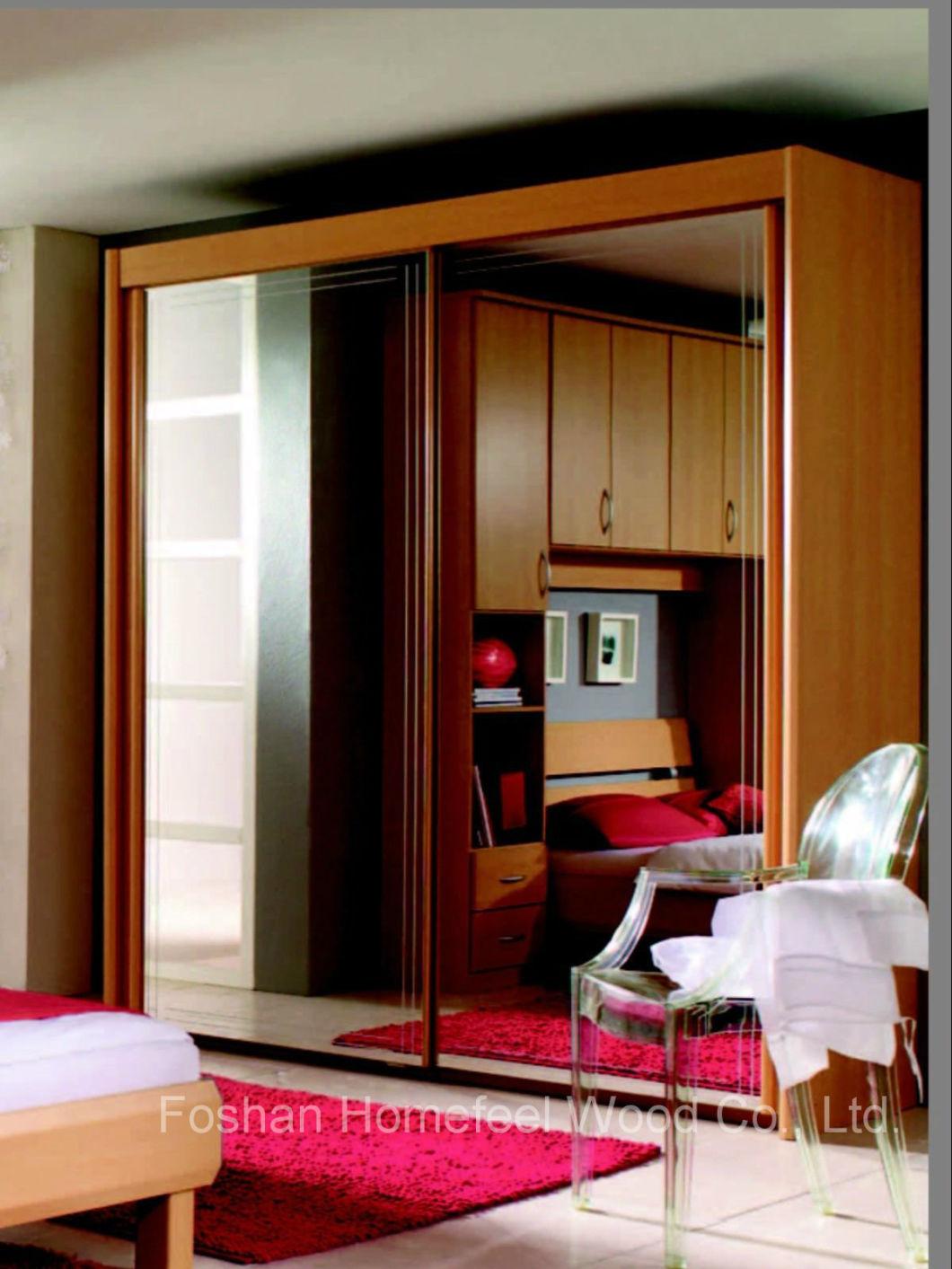 New Wooden Bedroom Mirrored Wardrobe Closet (HF-EY0312)