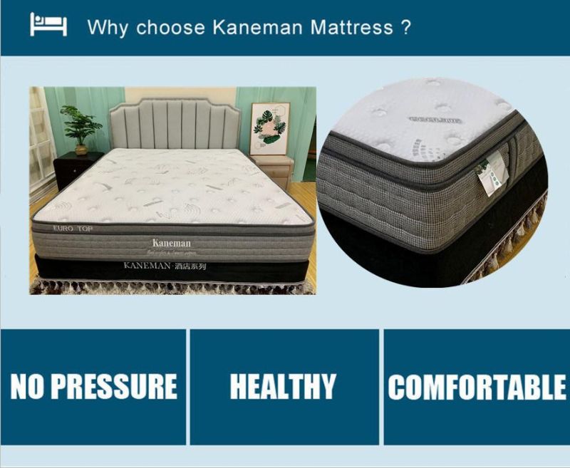 Luxury Ice Silk Mattress 12inch Latex Pocket Spring Mattress Bed Mattress in Box