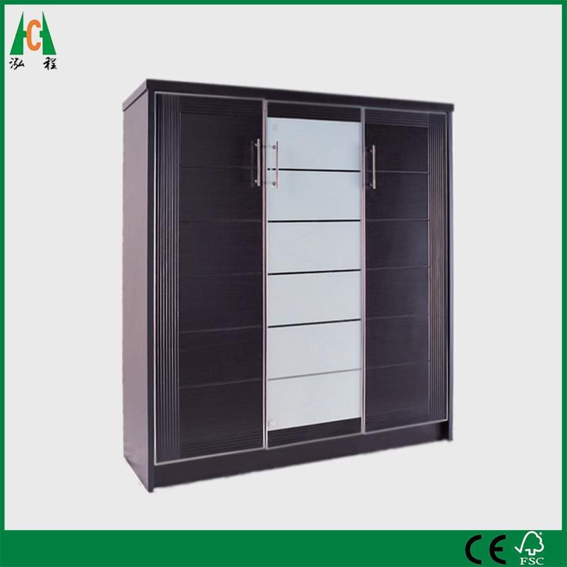 3 Doors Living Room Furniture Wooden Wardrobe