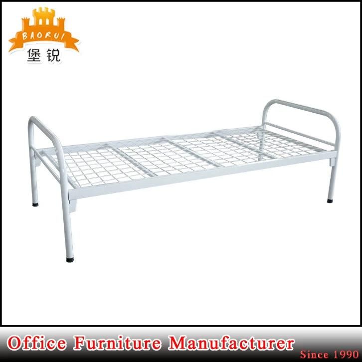 Bedroom Furniture Easy Assembly Latest Designs Adult Army Military Steel Frame Single Metal Bed