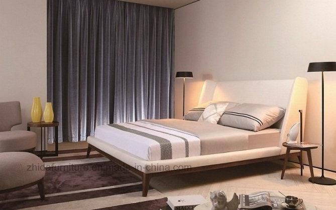 Modern Design King Size Bedroom Furniture Leather Bed