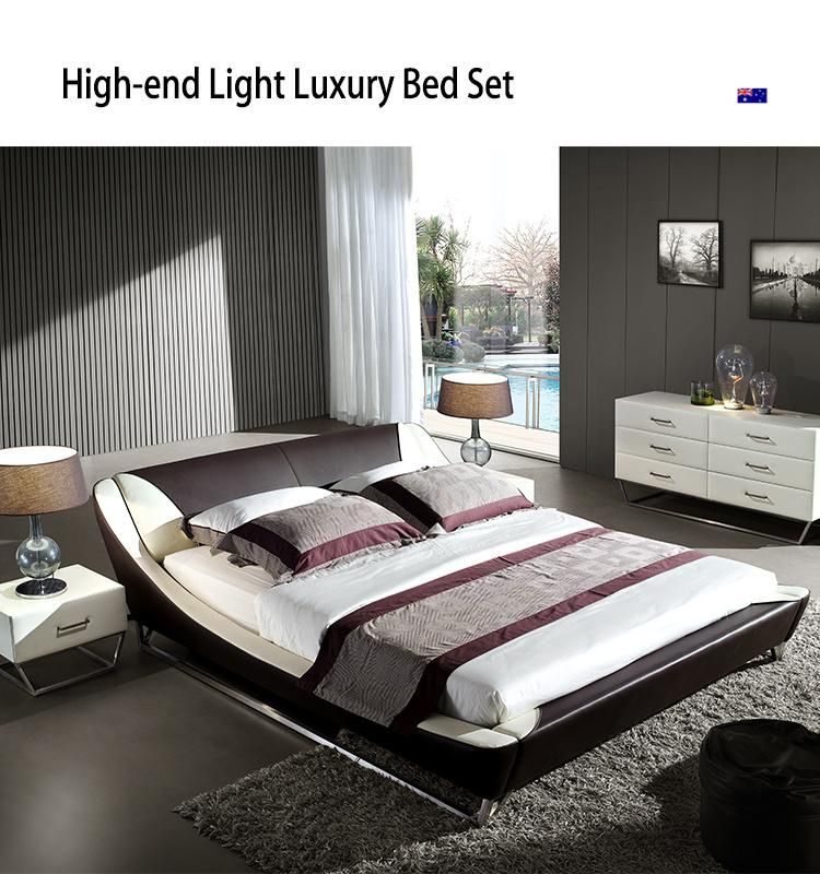 Modern Bedroom Furniture Beds Wholesale Furniture with Metal Legs Base Gc1622