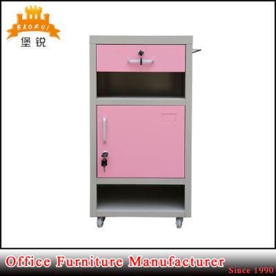 Fas-109 Assembly Hospital Nightstand Bedside Table Mobile Metal Cabinets