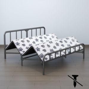 Factory Supply Folding Portable Single Folding Metal Bed