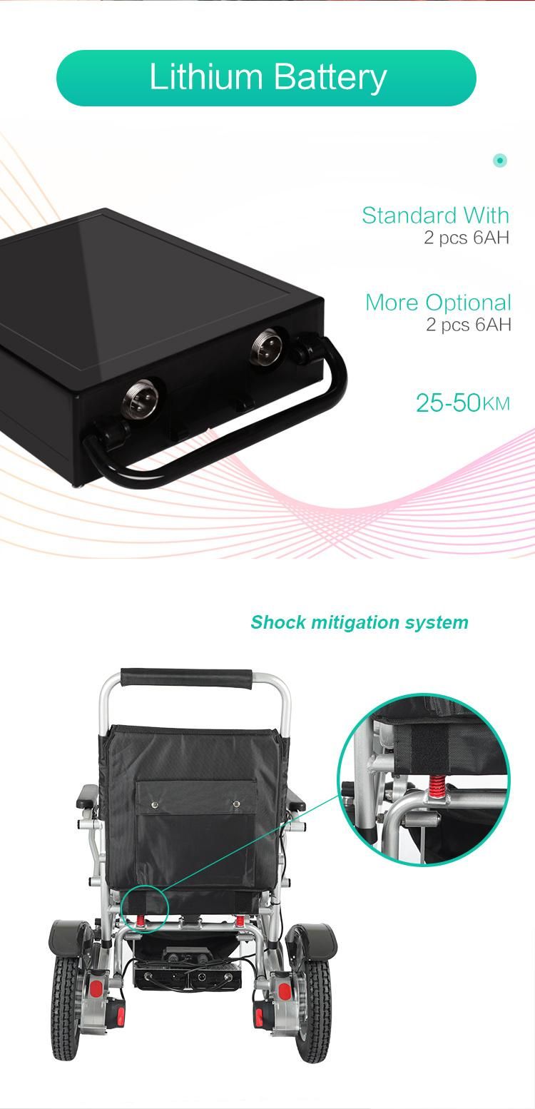 High Quality Reclining High Back Electric Wheelchair with Lifting Headrest