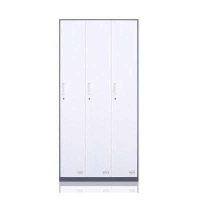 New Style Metal 3 Door Bedroom Furniture Steel Storage Wardrobe