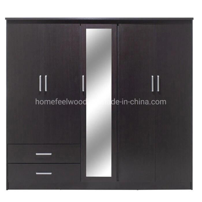 Wholesale Modern European Home Bedroom Furniture Wooden MDF Closet Wardrobe (HF-WF051321)