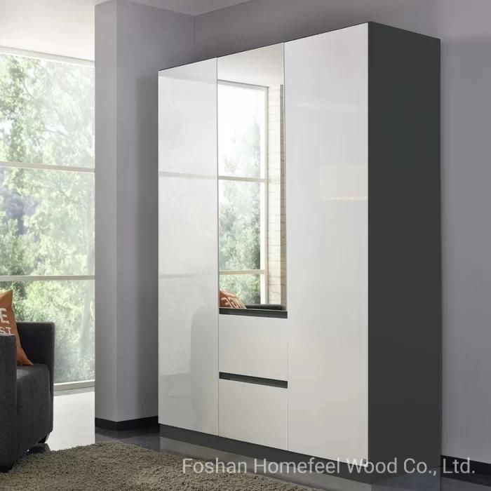 MDF Modern Home Bedroom Wooden Wardrobe Furniture (HF-WB15)