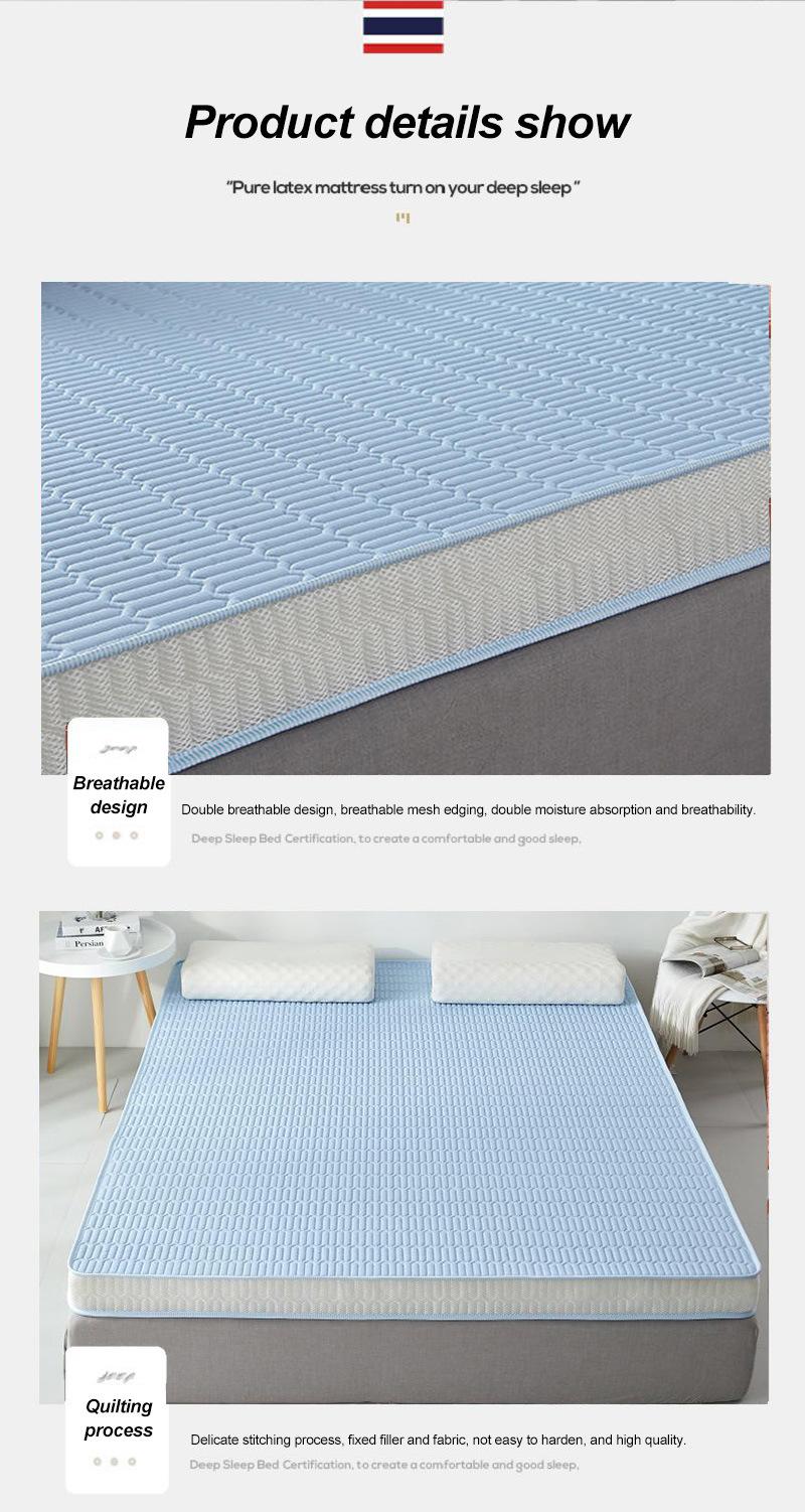 Dorm Bed Mattress Thick 10cm Easy to Carry Skin Friendly Latex Layer Twin