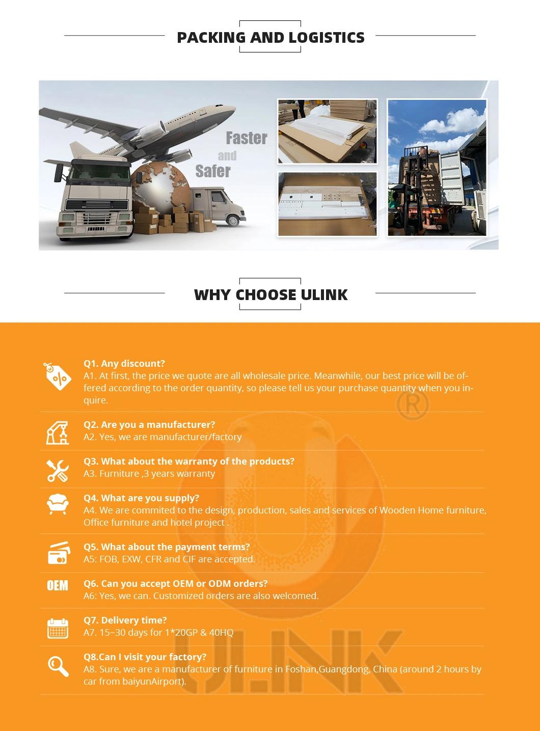 2 Year Warranty Luxury Bedroom Bed with Wardrobe