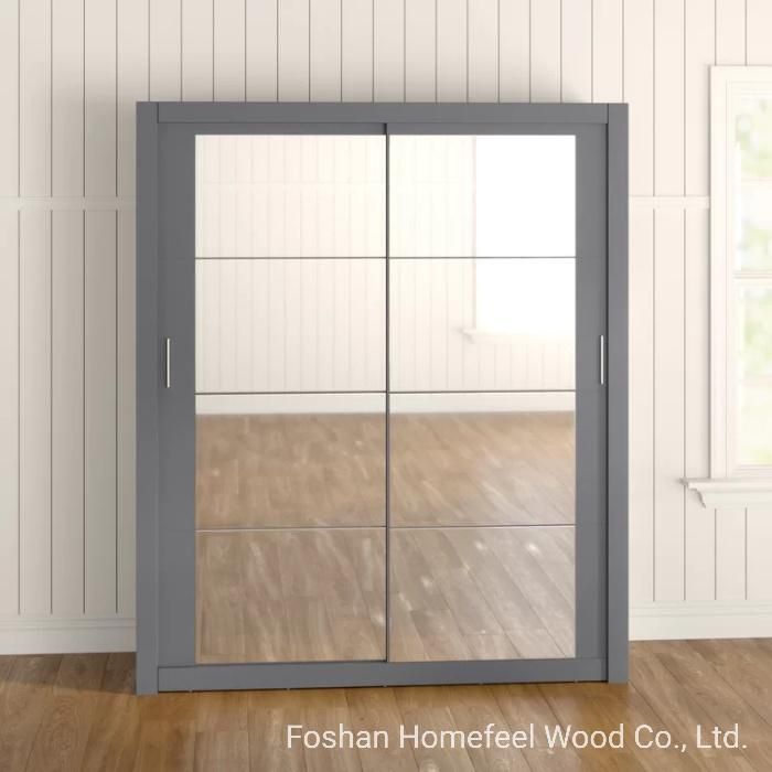 Classic Design Wooden Sliding Door Bedroom Home Furniture Wardrobe Closet (HF-WF0316)