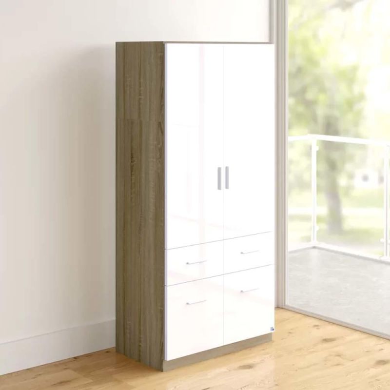 Cheap Price Wholesale Indoor Wooden Furniture Locker Bedroom Wardrobe
