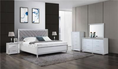 Nova High Gloss Painting Modern Home Hot Sell Double Bed for Bedroom Furniture Set