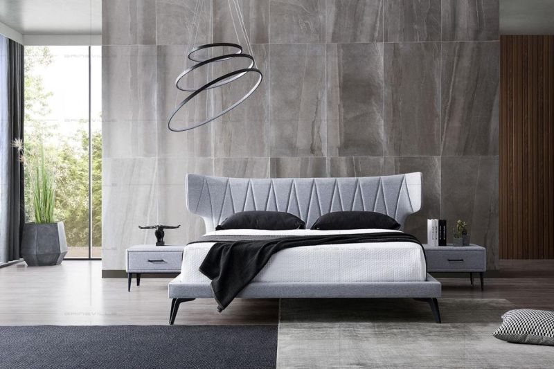 Italian Minimalism Design Double Bed for Bedroom Gc1801