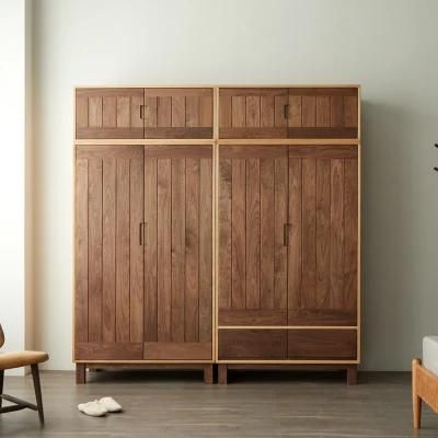 Chinese Style Solid Wood Small Open Door Wardrobe