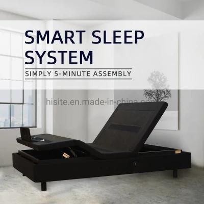 2022 Black Electric Split Queen Size Electric Massage Adjuatable Bed