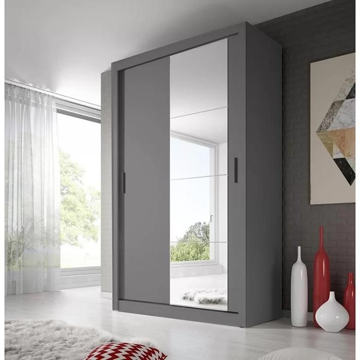 Modern Bedroom Sliding Door Wardrobe with Mirror