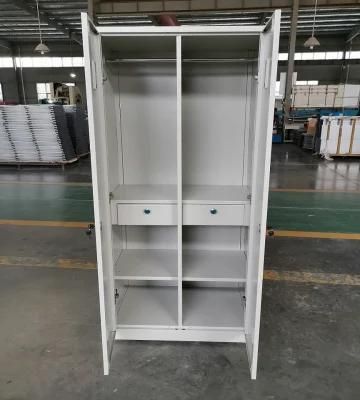Indian Popular Steel Almirah 2 Door Metal Wardrobe