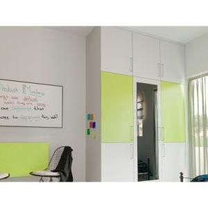 Large Storage Green &amp; White Closet Wardrobe Cabinet Sliding Door Modern Design Bedroom Furniture Wardrobe