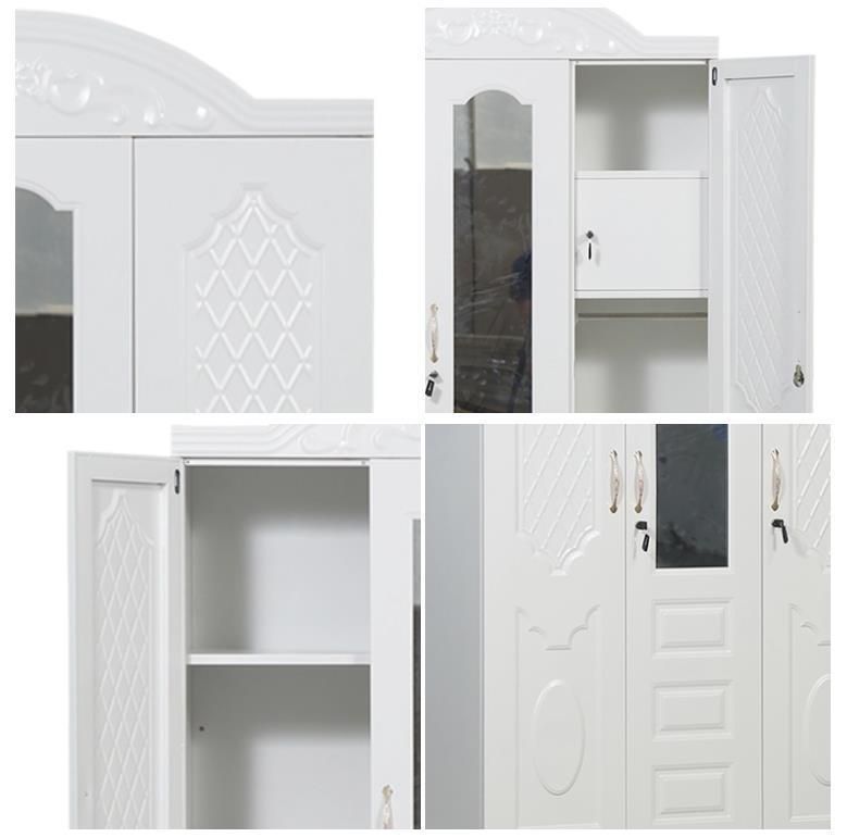 Modern Clothes Furniture Home 3 Door Steel Wardrobe