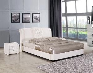 Royal Modern Glossy TV Leather Twin Bed for Popular Demand