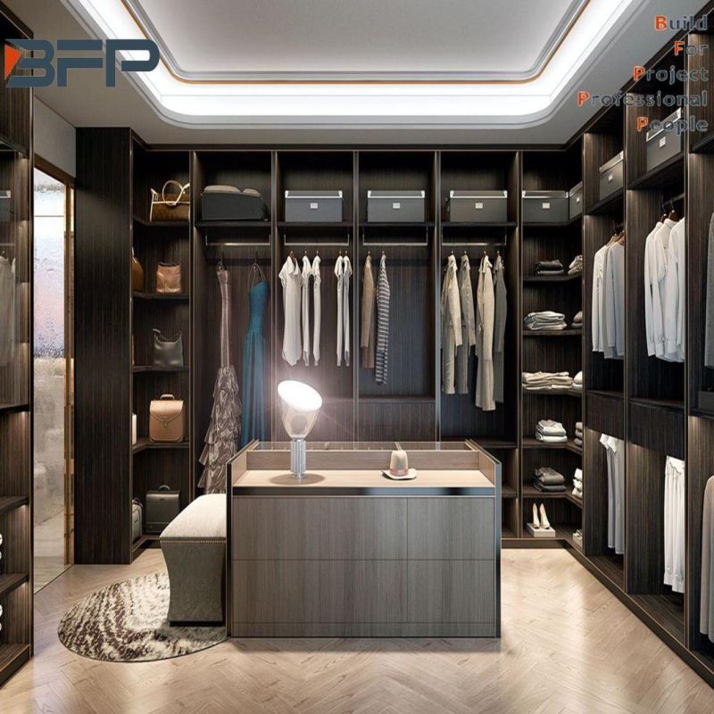 Luxury High End Design Affordable Price Melamine Faced Particleboard Walk in Wardrobe