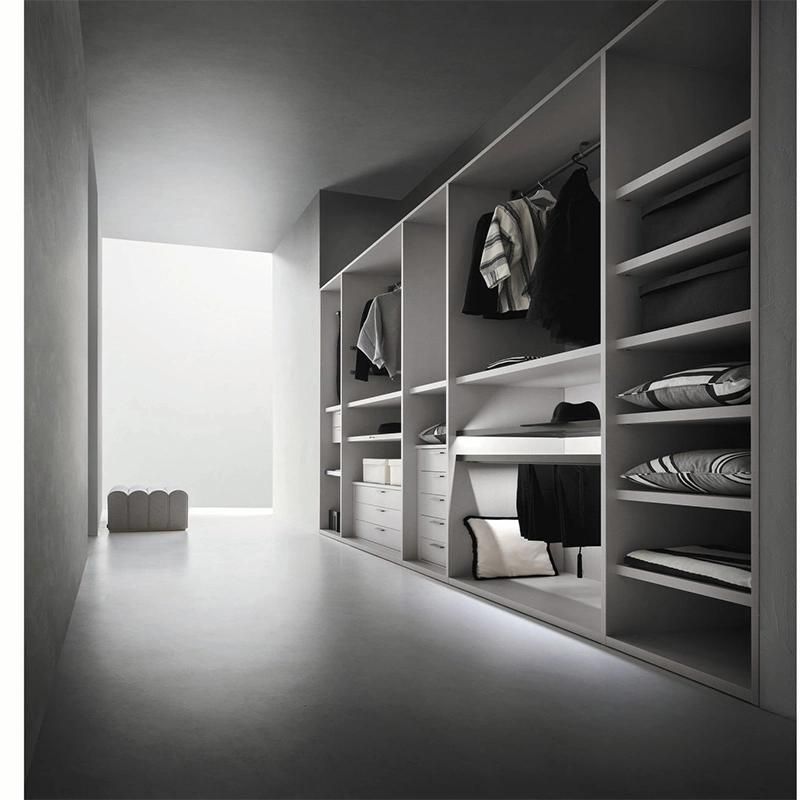 European Style White Customized Built in Wardrobes