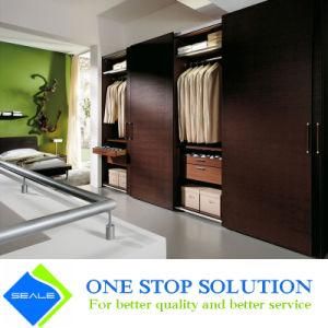 Coffee Color Sliding Door Bedroom Furniture Wardrobes Closets (ZY 2018)