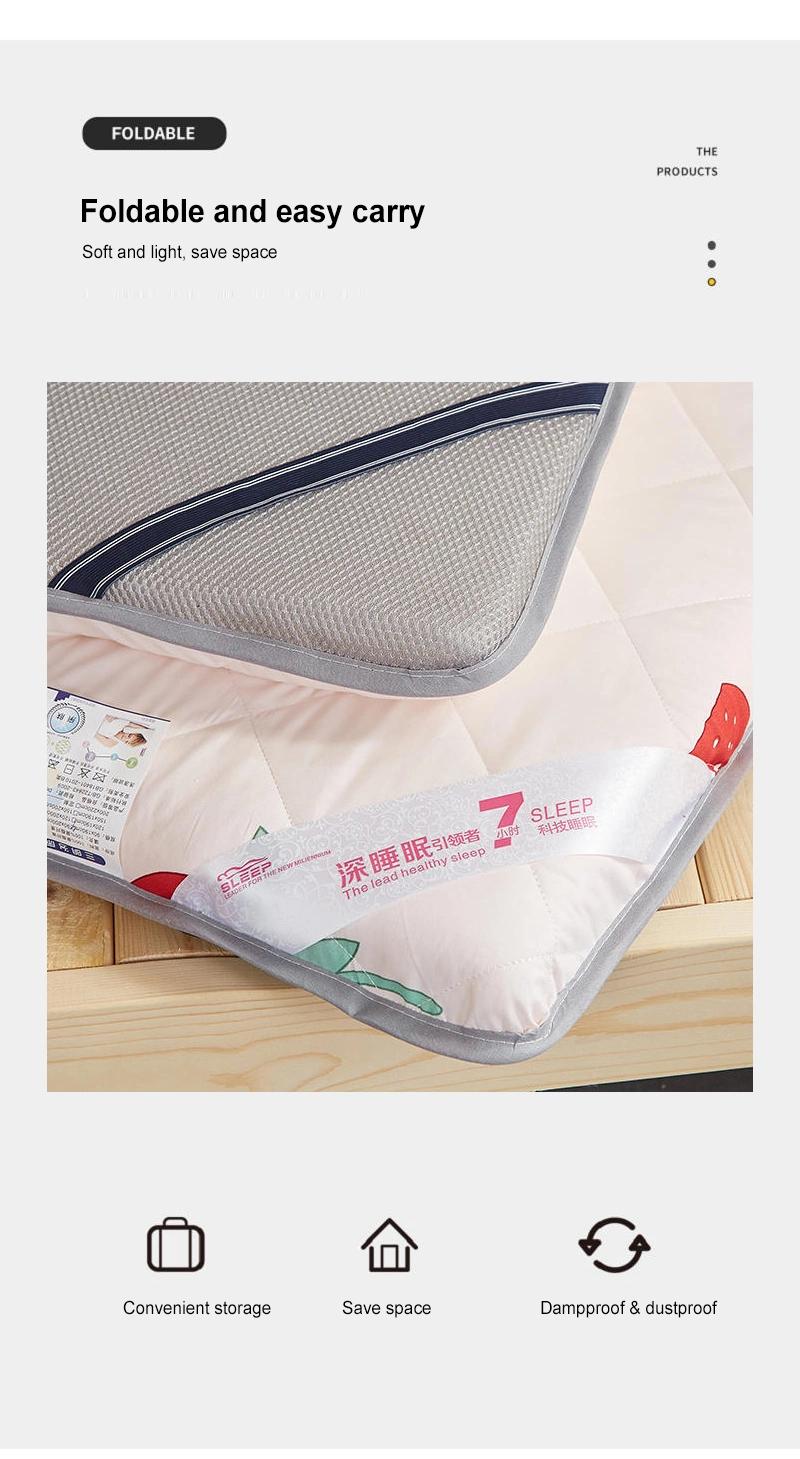 Travel Bed Sleeping Pad Thin Portable Roll Foldable Soft Single