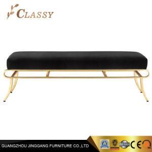 Comfortable Modern Bench Velvet Seating Furniture Bed Bench