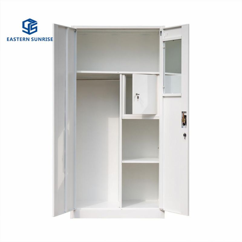 China Hot Sale Muti-Purpose Living Room Steel Locker with Safe/Hanger/Drawer/Mirror