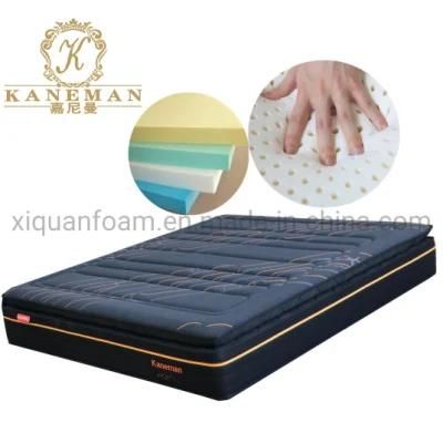 Rolled Latex Pocket Spring Mattress Custom King Size Pillow Top Spring Mattress