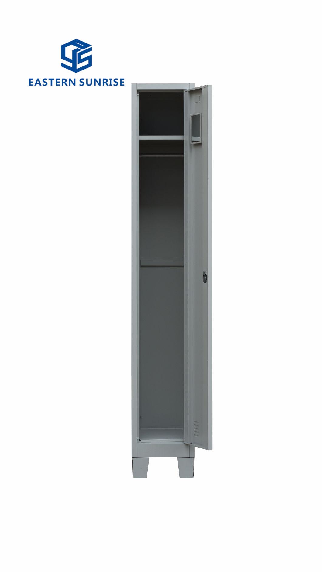 Factory Direct Single Door Locker with 4 Feet and Adjustable Shelves for Gym/Factory/Office