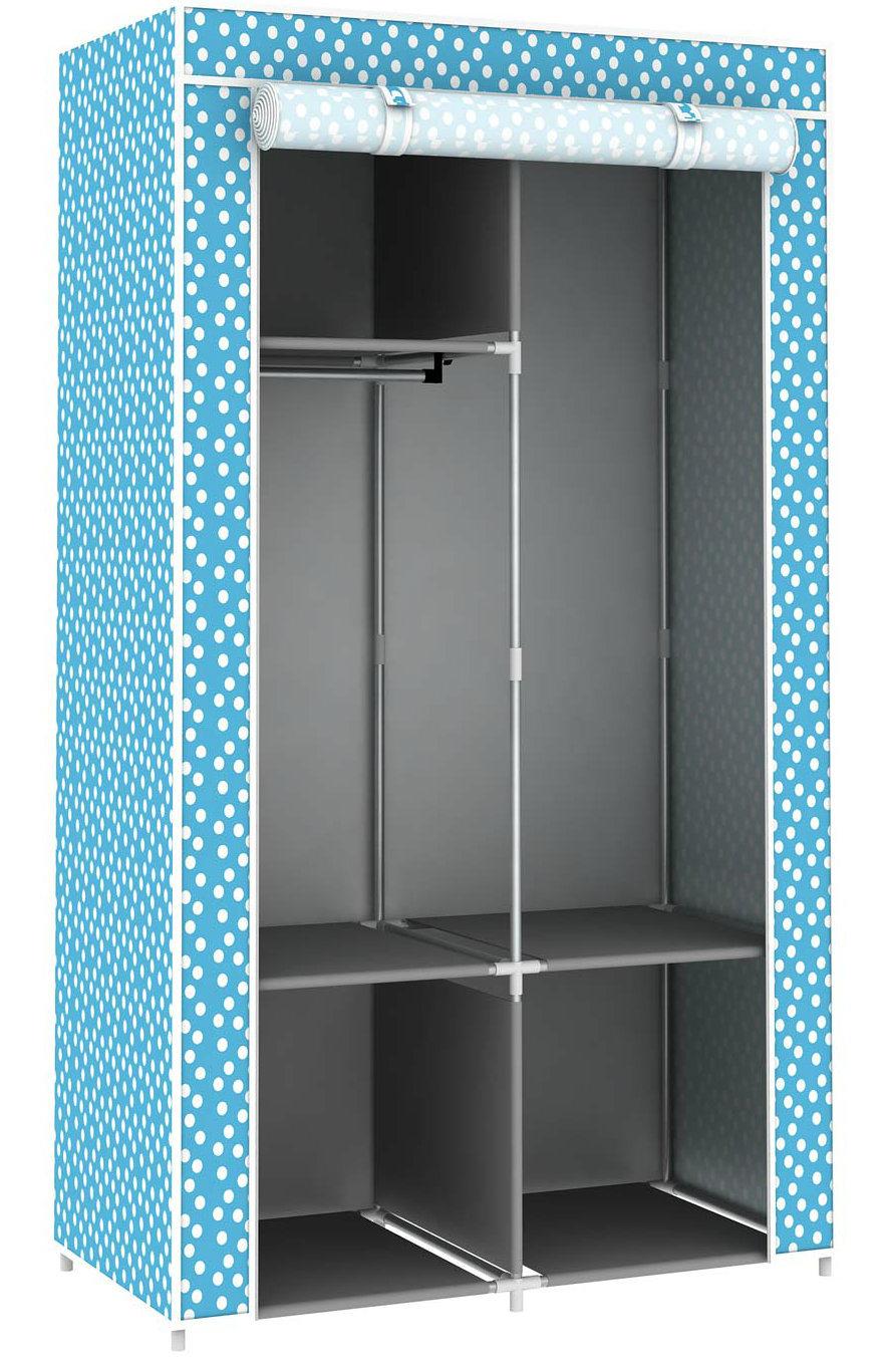 Zipper Close Clothes Closet Non-Woven Fabric Wardrober with Shelves